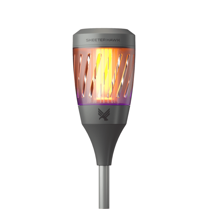 Skeeter Hawk - Solar Torch Zapper - With Flickering Flame